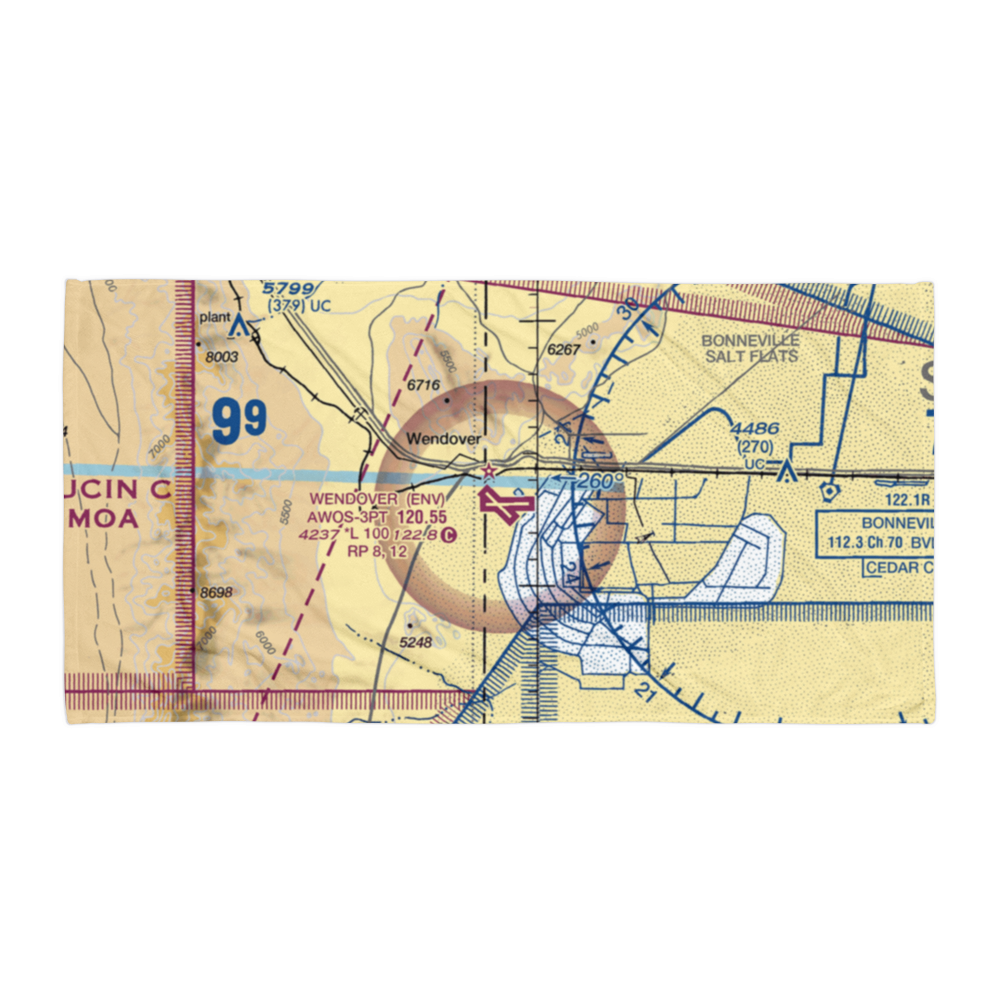 Wendover Airport (ENV) VFR Sectional Towel 