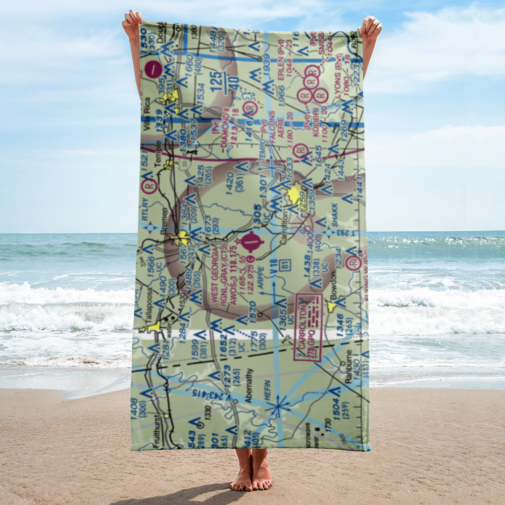 West Georgia Regional O V Gray Field (CTJ) VFR Sectional Towel 