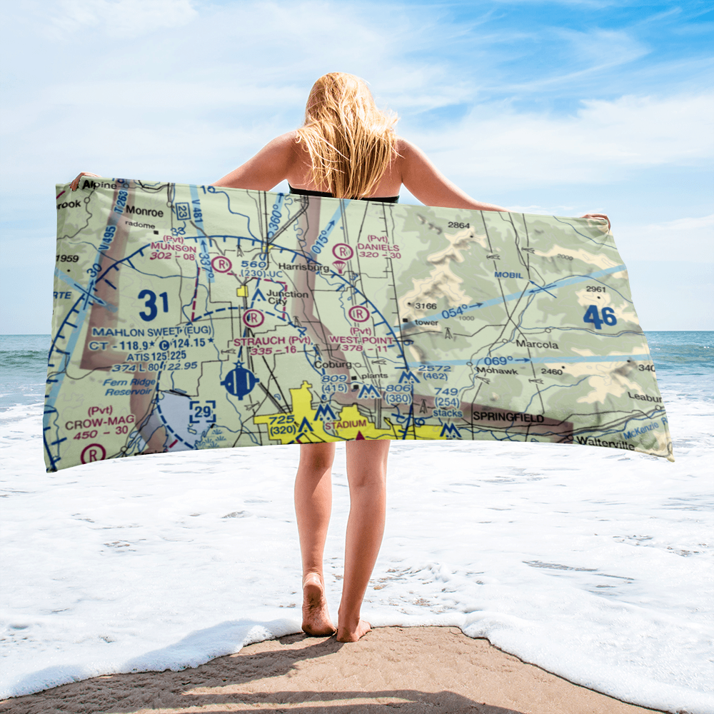 West Point Airport (OR45) VFR Sectional Towel 