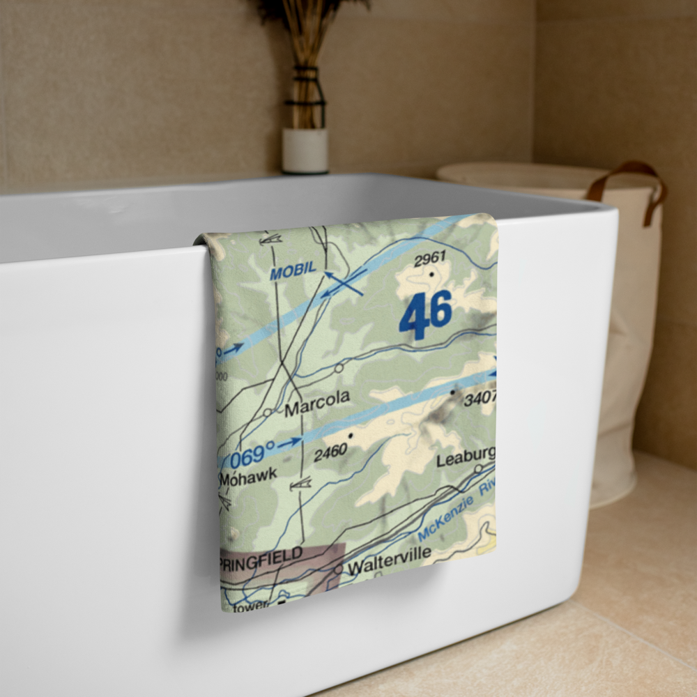 West Point Airport (OR45) VFR Sectional Towel 