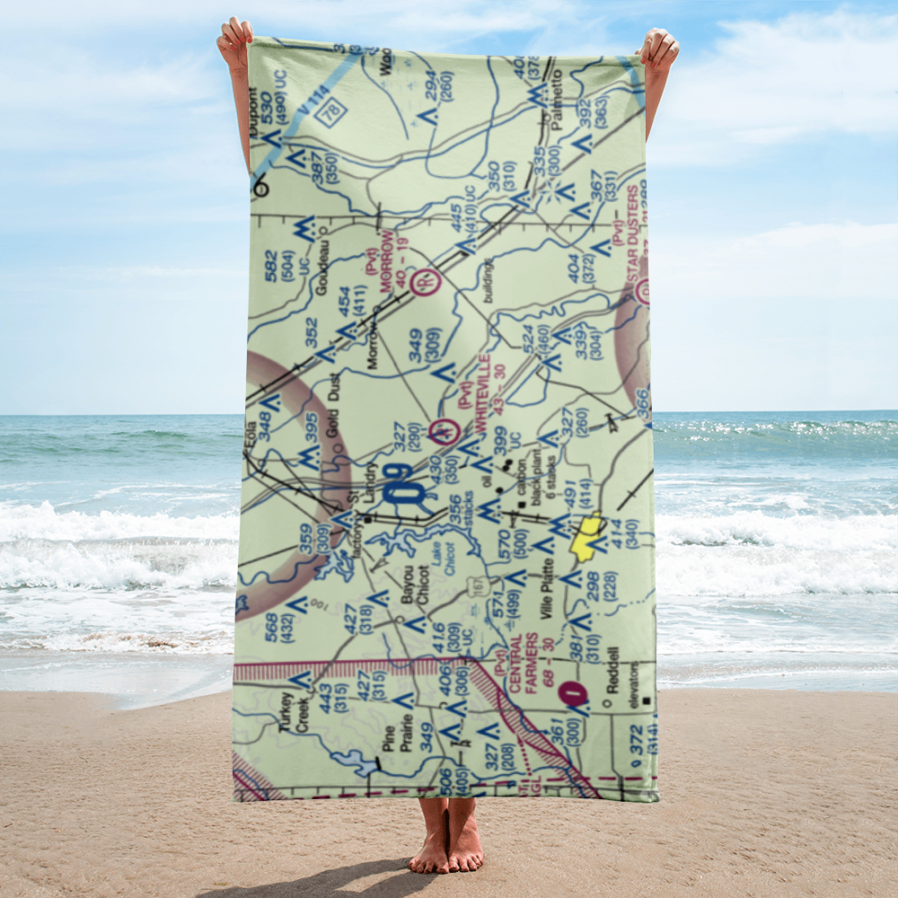Whiteville Airport (38LA) VFR Sectional Towel 