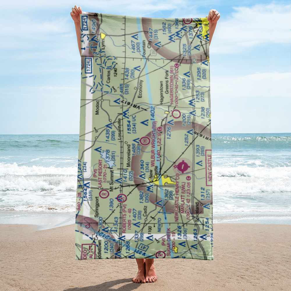 Wilbur Wright Birthplace Heliport (II9) VFR Sectional Towel 