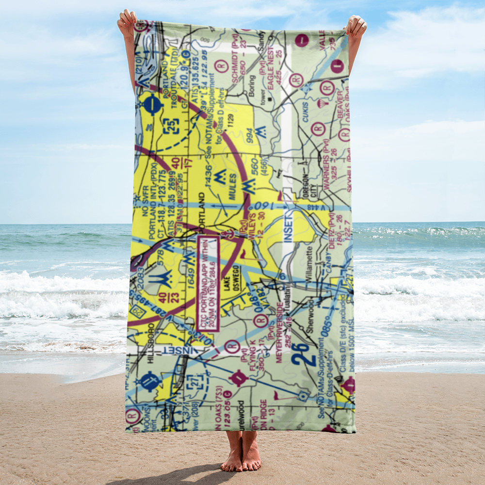Wiley's Seaplane Base (2OG3) VFR Sectional Towel 