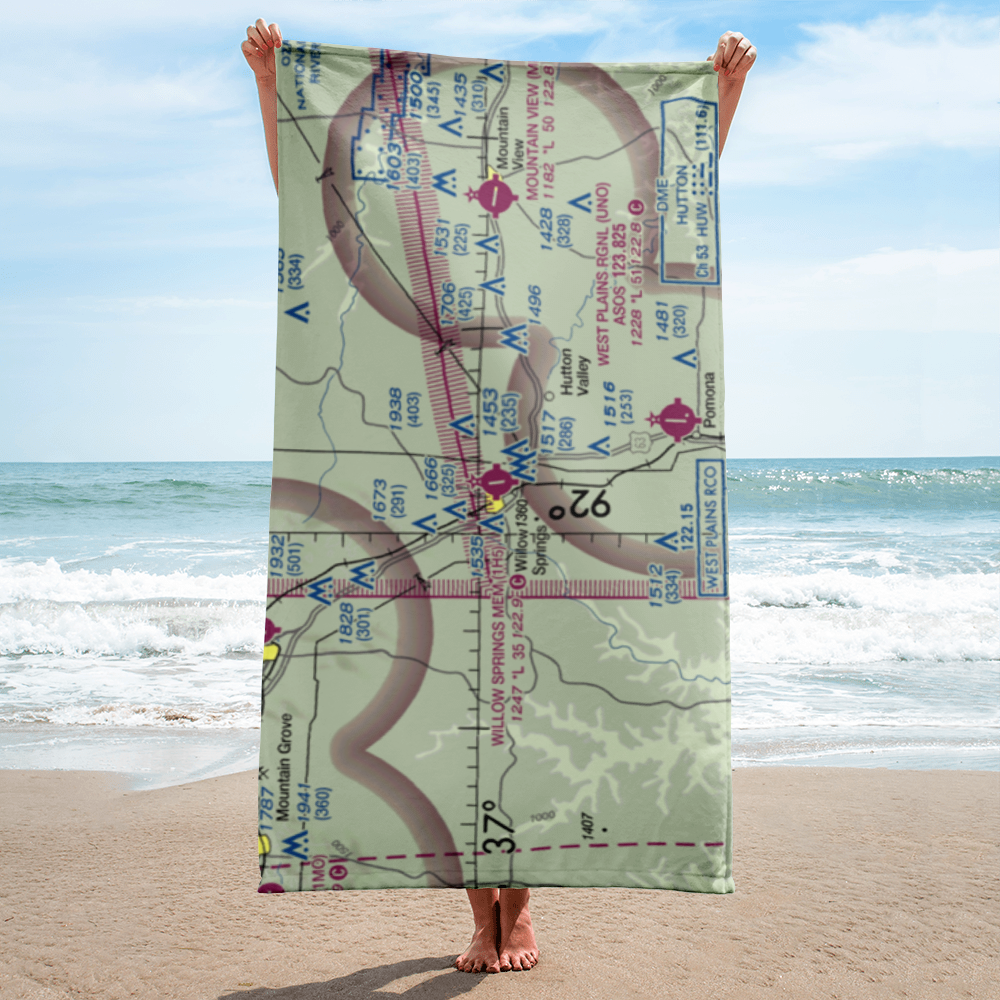 Willow Springs Memorial Airport (1H5) VFR Sectional Towel 