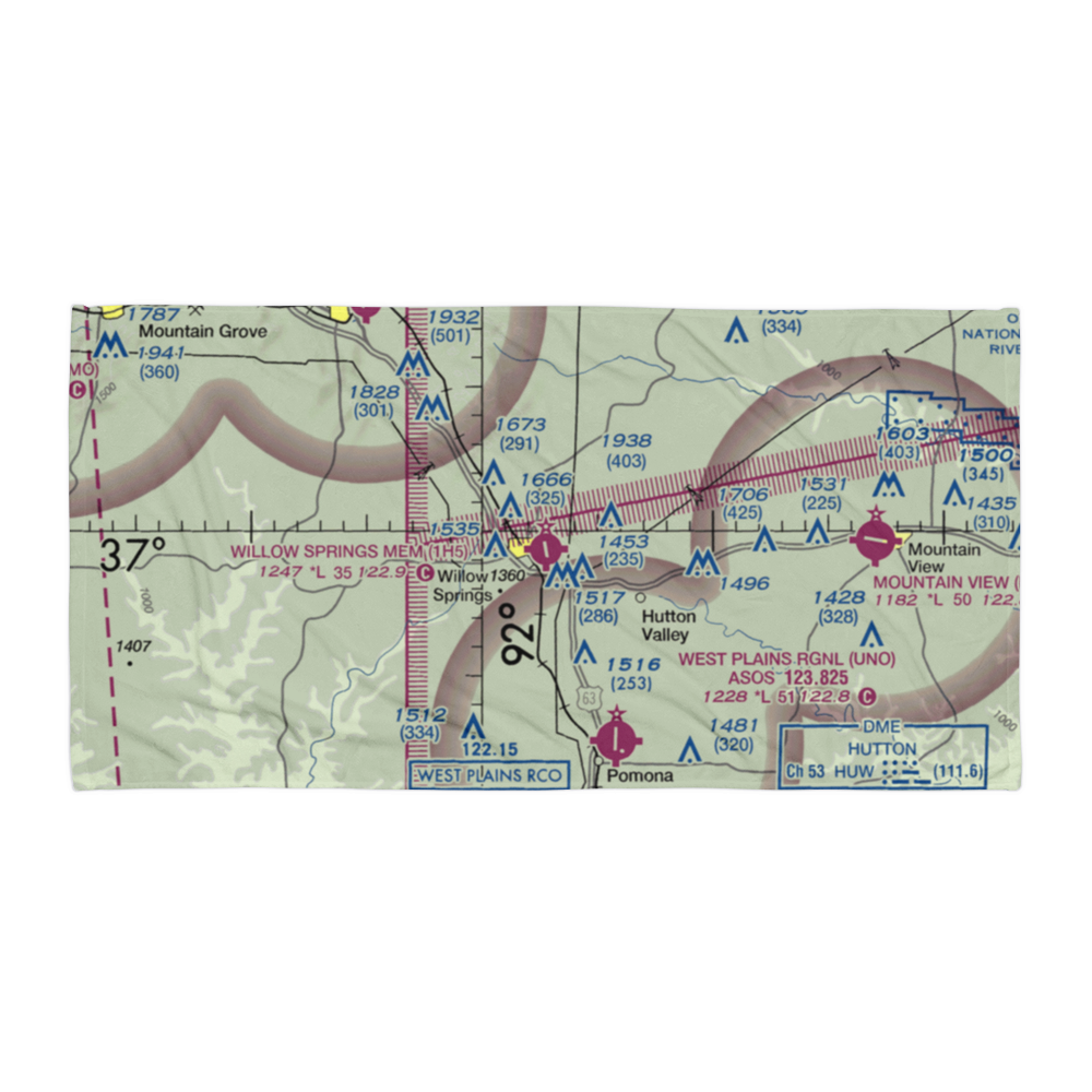 Willow Springs Memorial Airport (1H5) VFR Sectional Towel 