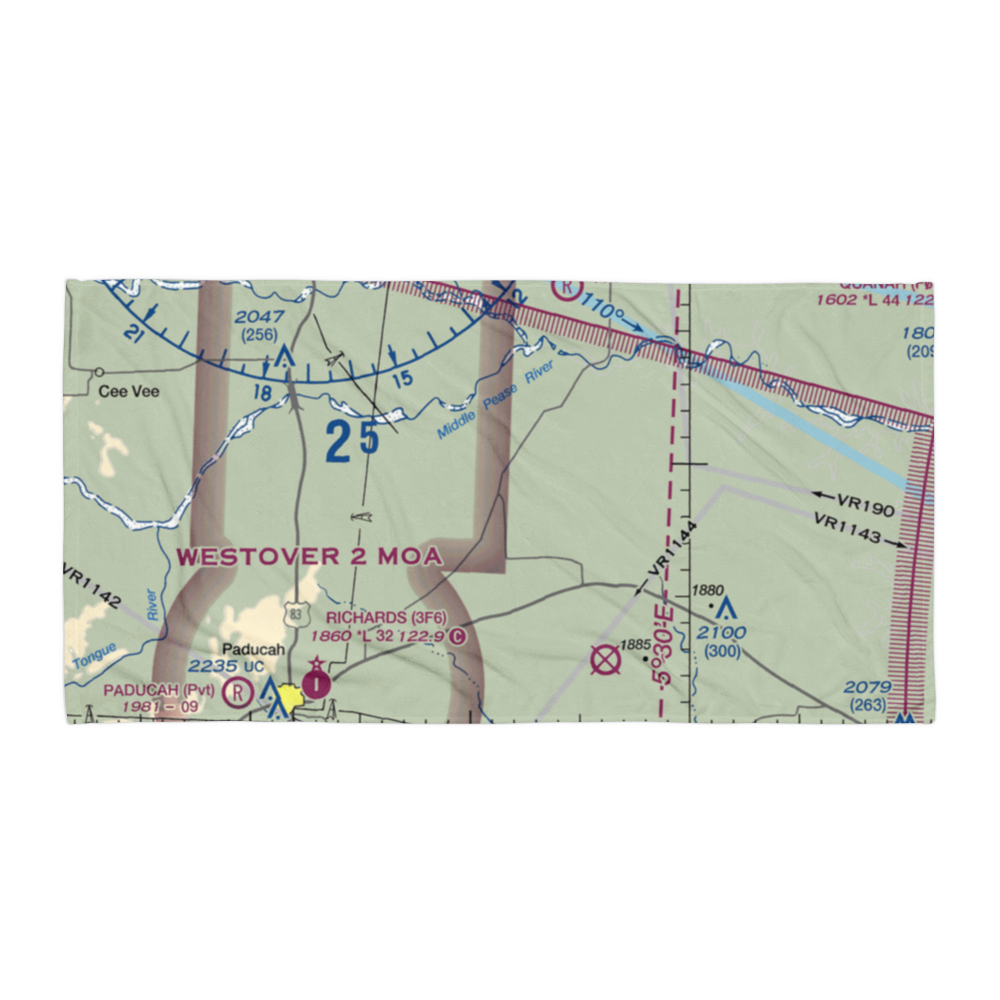 Wilson Airport (US-0147) VFR Sectional Towel 