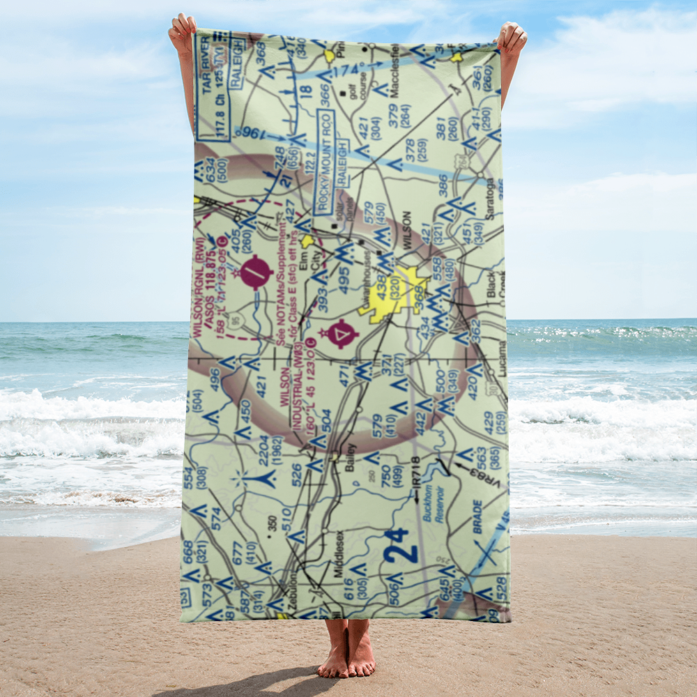 Wilson Industrial Air Center Airport (W03) VFR Sectional Towel 