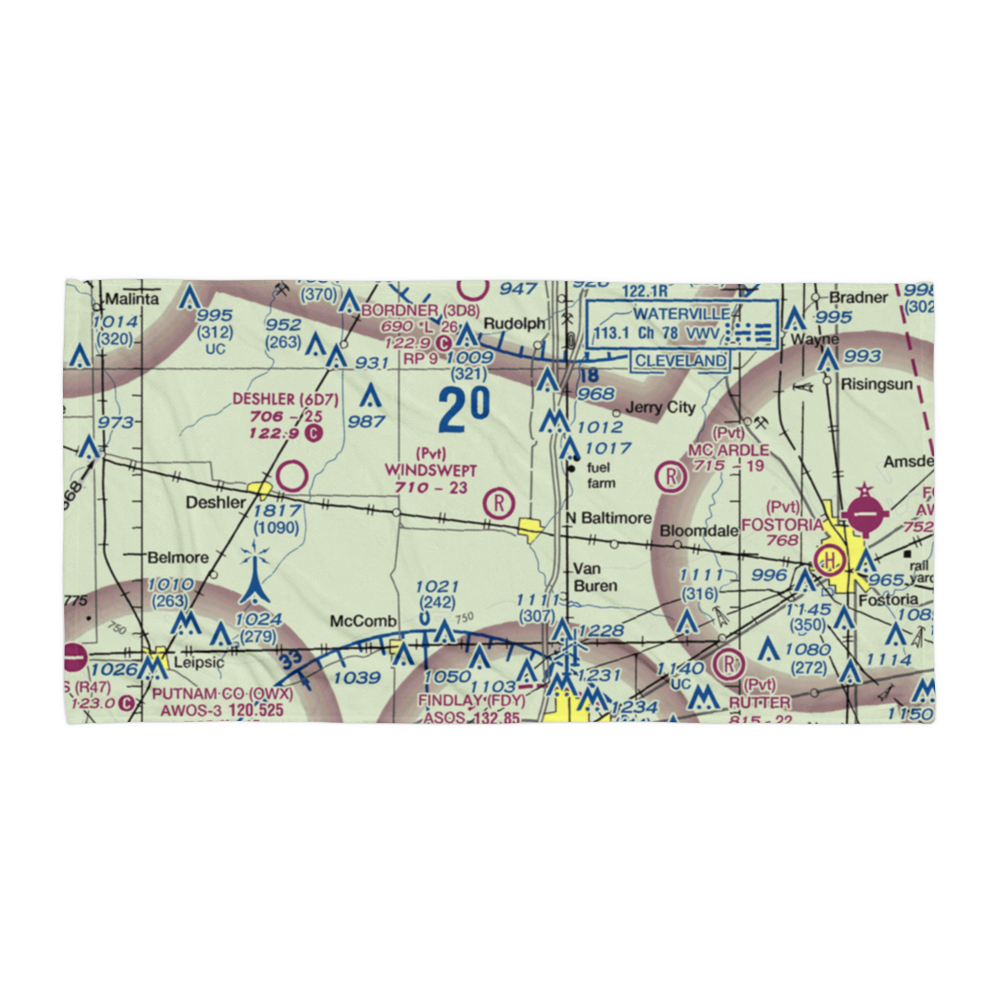 Windswept Airport (43OI) VFR Sectional Towel 