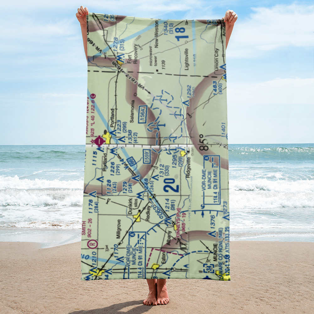 Windy P Ridge Airport (34IN) VFR Sectional Towel 