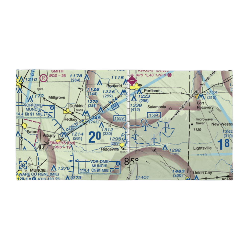Windy P Ridge Airport (34IN) VFR Sectional Towel 