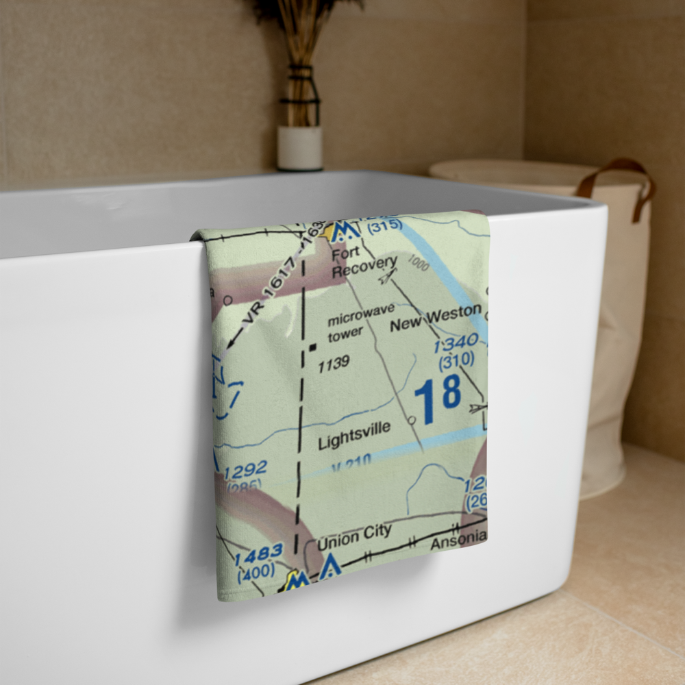 Windy P Ridge Airport (34IN) VFR Sectional Towel 