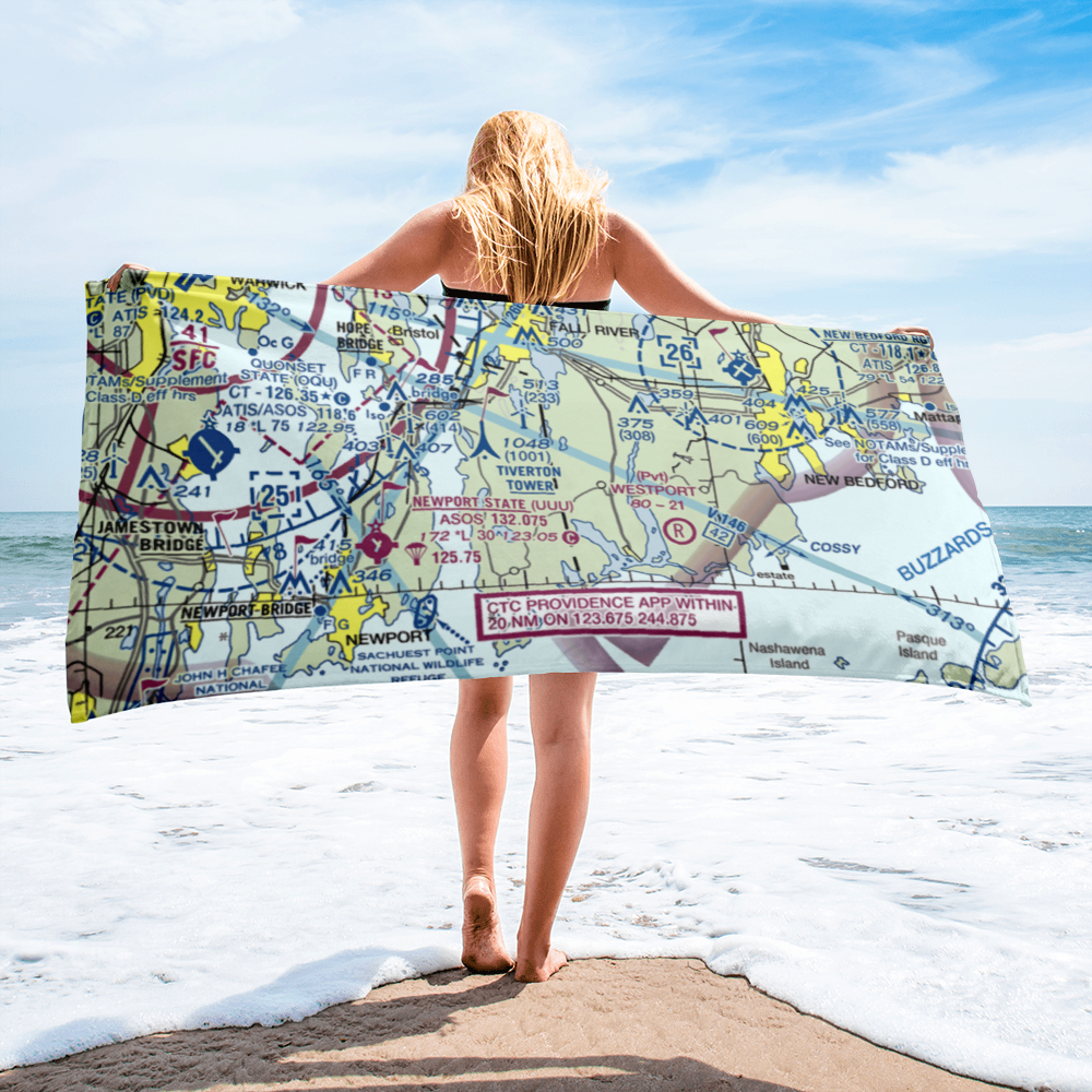 Wing-Over Farm Airport (RI07) VFR Sectional Towel 