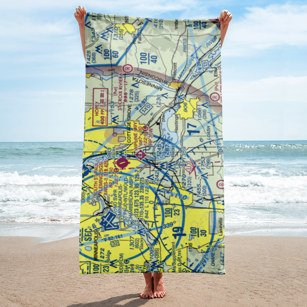 Winner's Landing Seaplane Base (0MN0) VFR Sectional Towel 