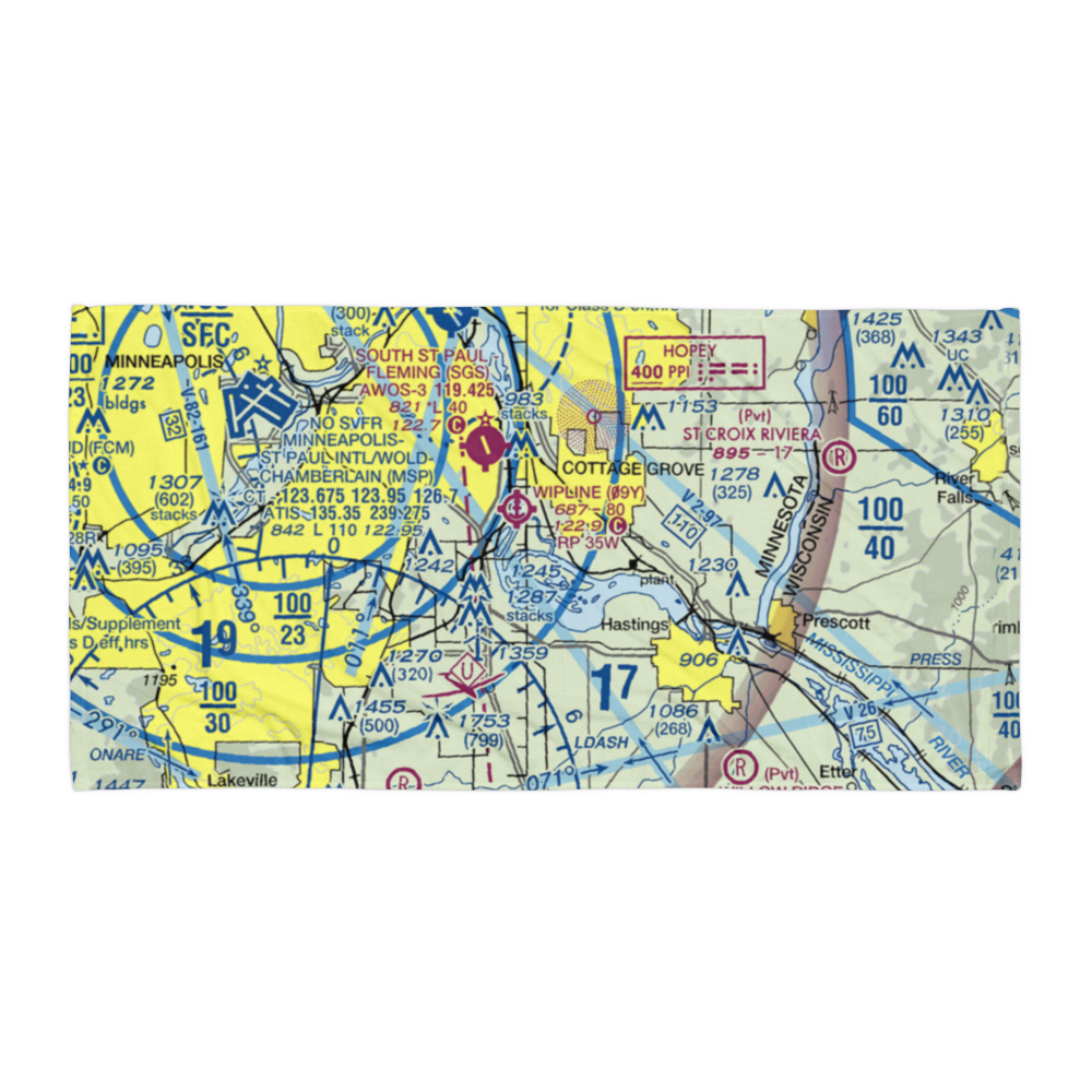 Winner's Landing Seaplane Base (0MN0) VFR Sectional Towel 