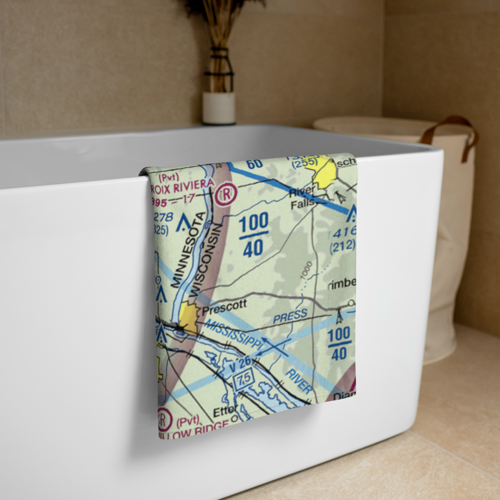 Winner's Landing Seaplane Base (0MN0) VFR Sectional Towel 