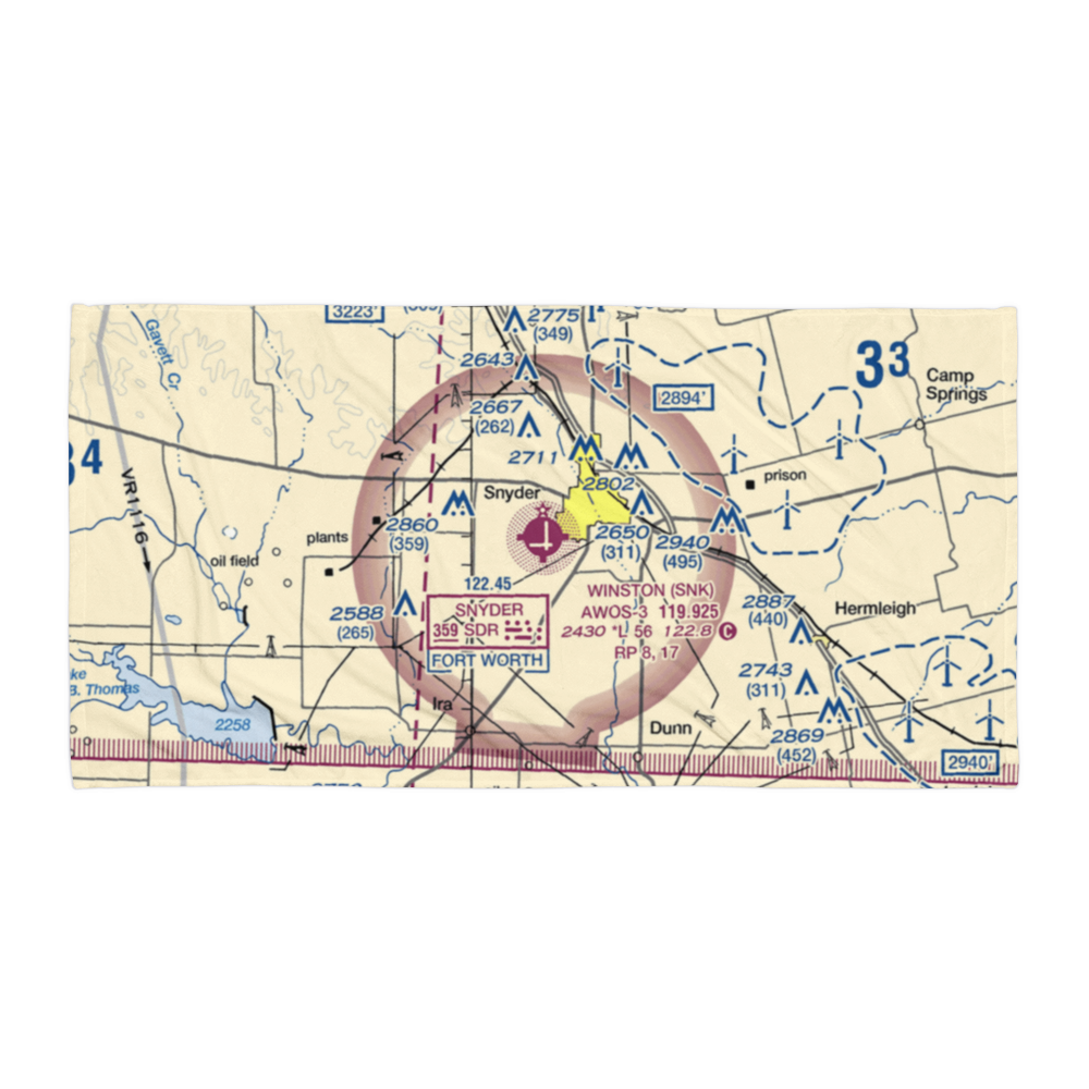 Winston Field (SNK) VFR Sectional Towel 