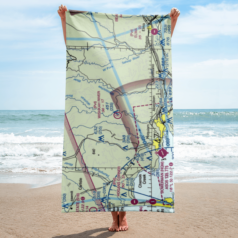 Wishkah River Ranch Airport (94WA) VFR Sectional Towel 