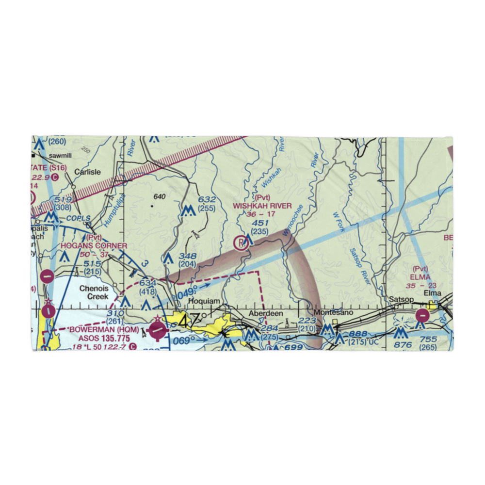 Wishkah River Ranch Airport (94WA) VFR Sectional Towel 