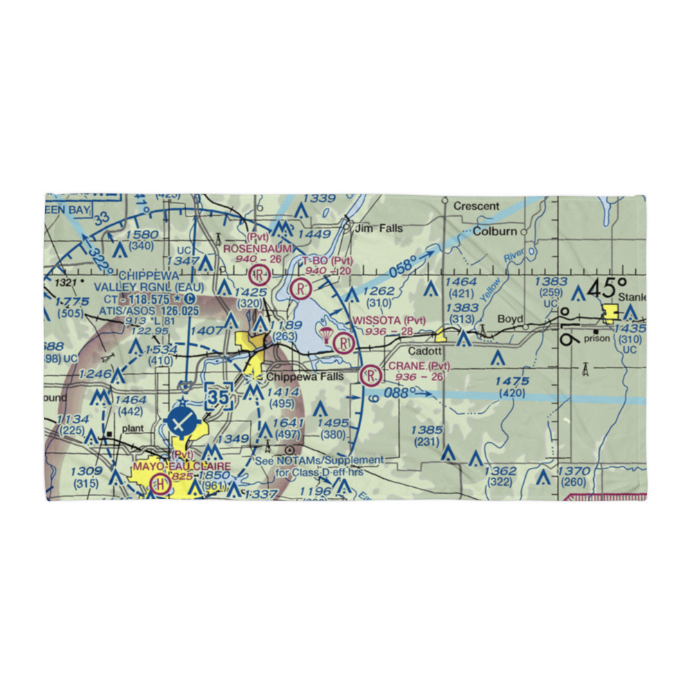 Wissota Airport (4WI0) VFR Sectional Towel 