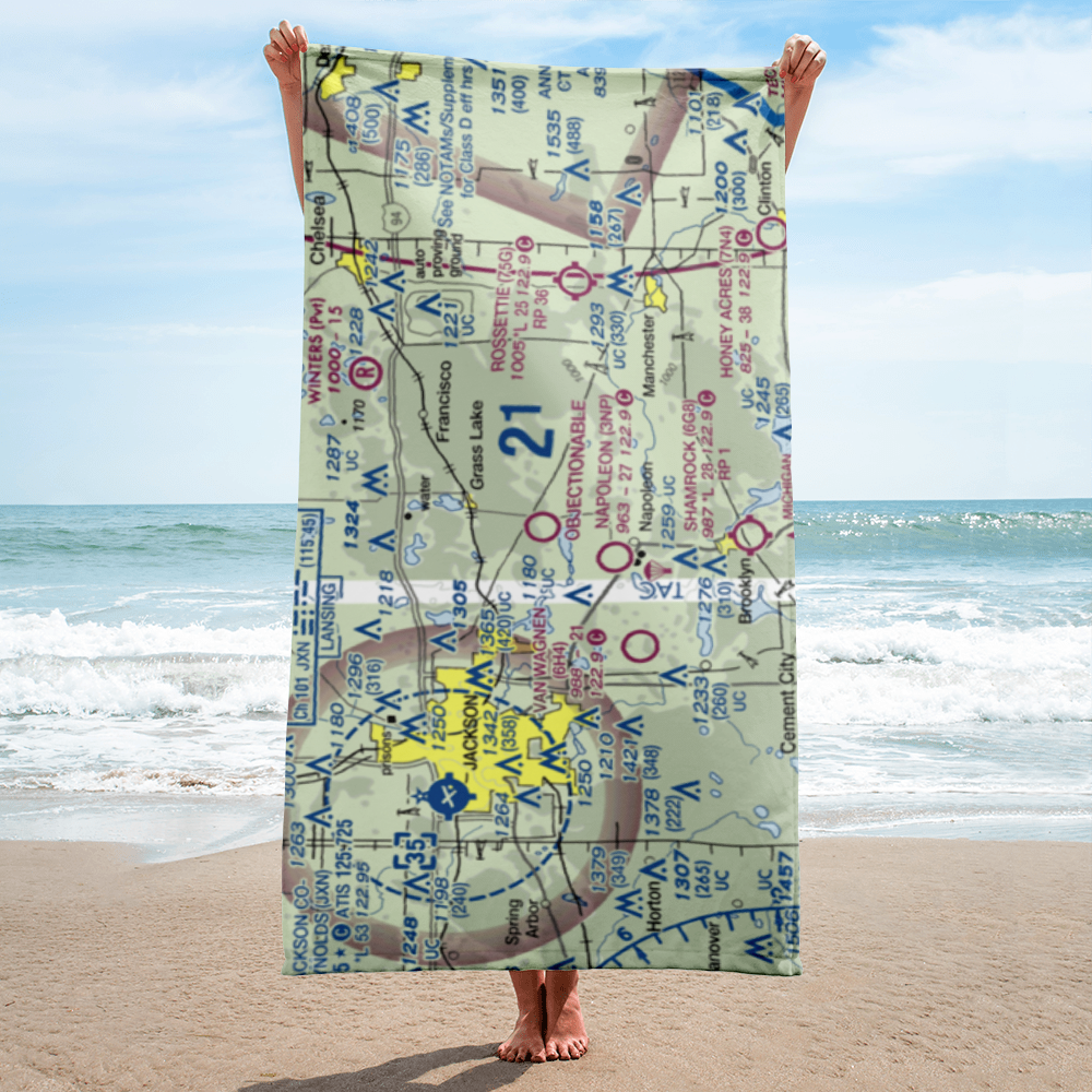 Wolf Lake Airport (26W) VFR Sectional Towel 