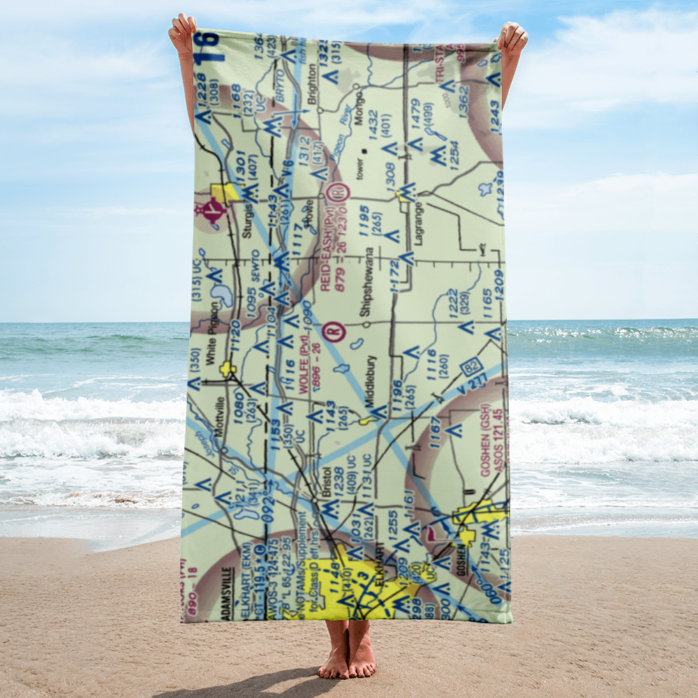 Wolfe Field (IN65) VFR Sectional Towel 