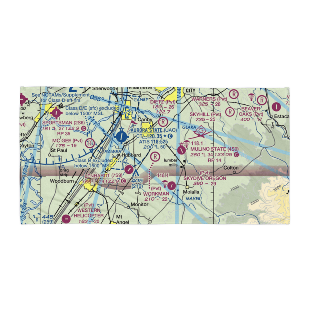 Workman Airpark (OR41) VFR Sectional Towel 