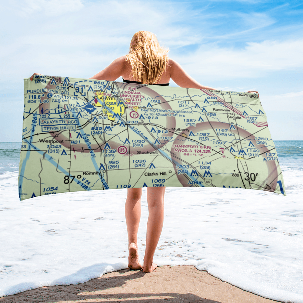 Wyandotte Airport (6IN3) VFR Sectional Towel 