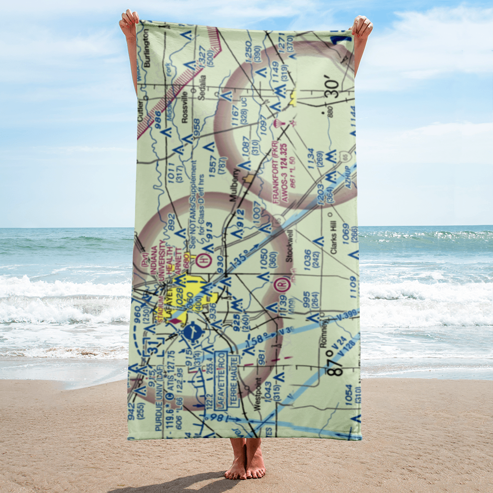 Wyandotte Airport (6IN3) VFR Sectional Towel 