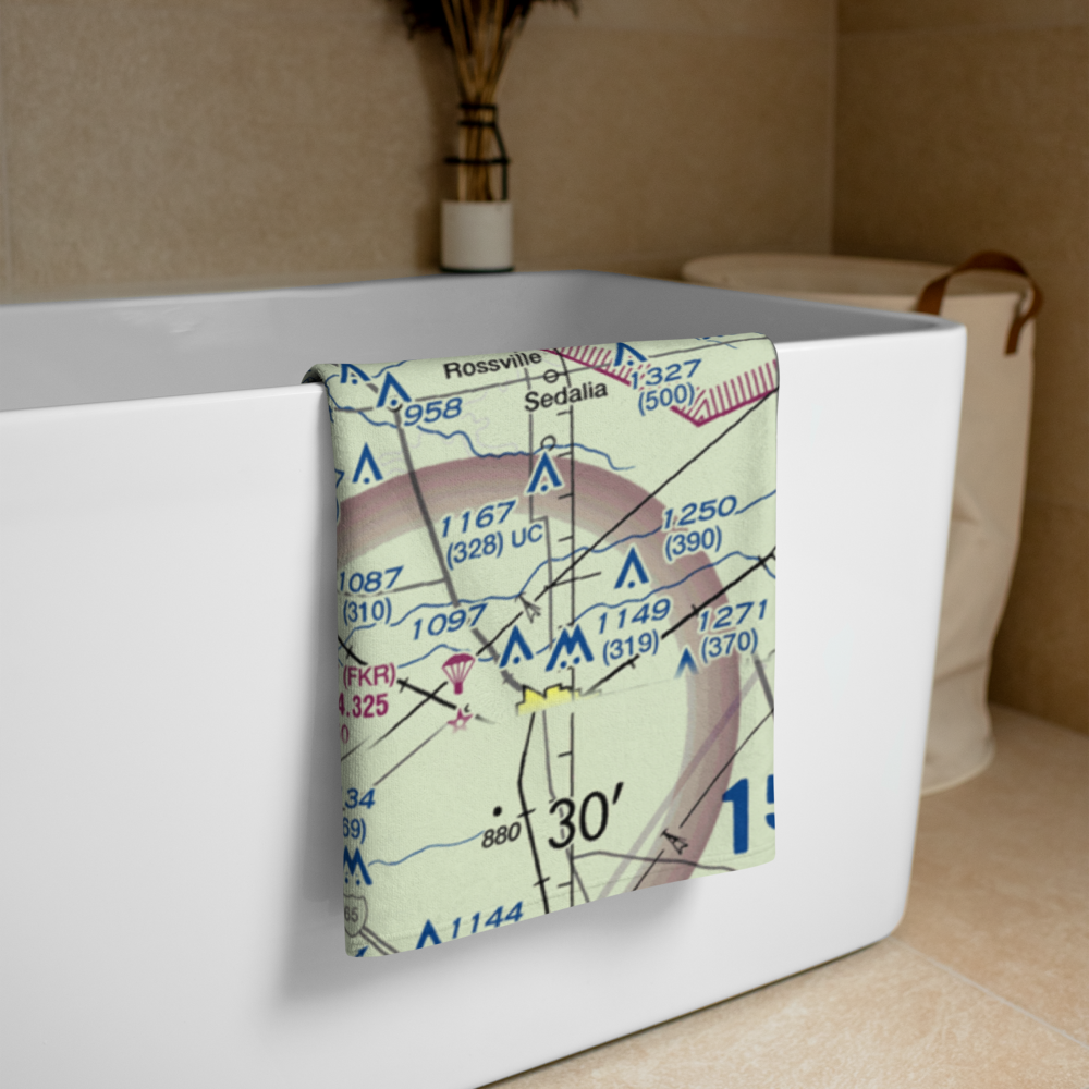 Wyandotte Airport (6IN3) VFR Sectional Towel 