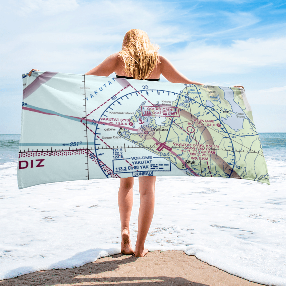 Yakutat Seaplane Base (2Y3) VFR Sectional Towel 