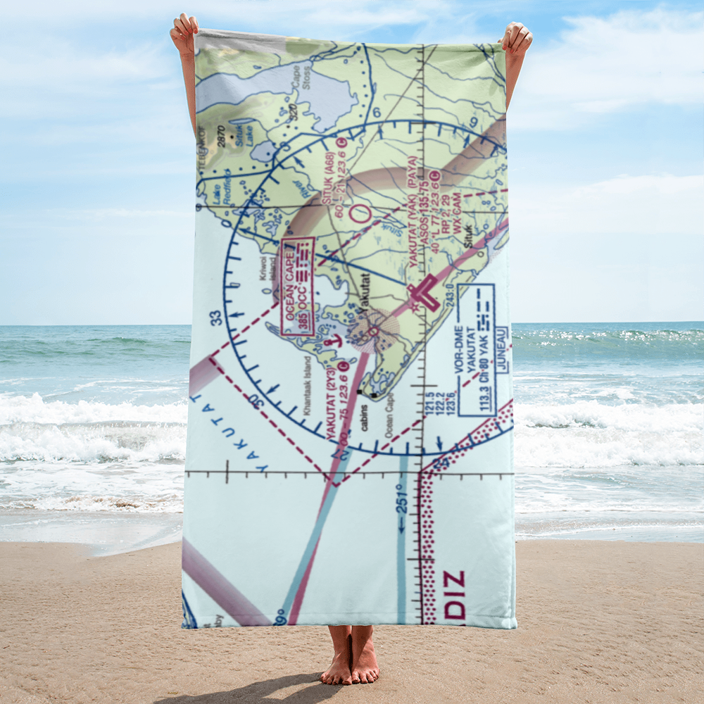 Yakutat Seaplane Base (2Y3) VFR Sectional Towel 