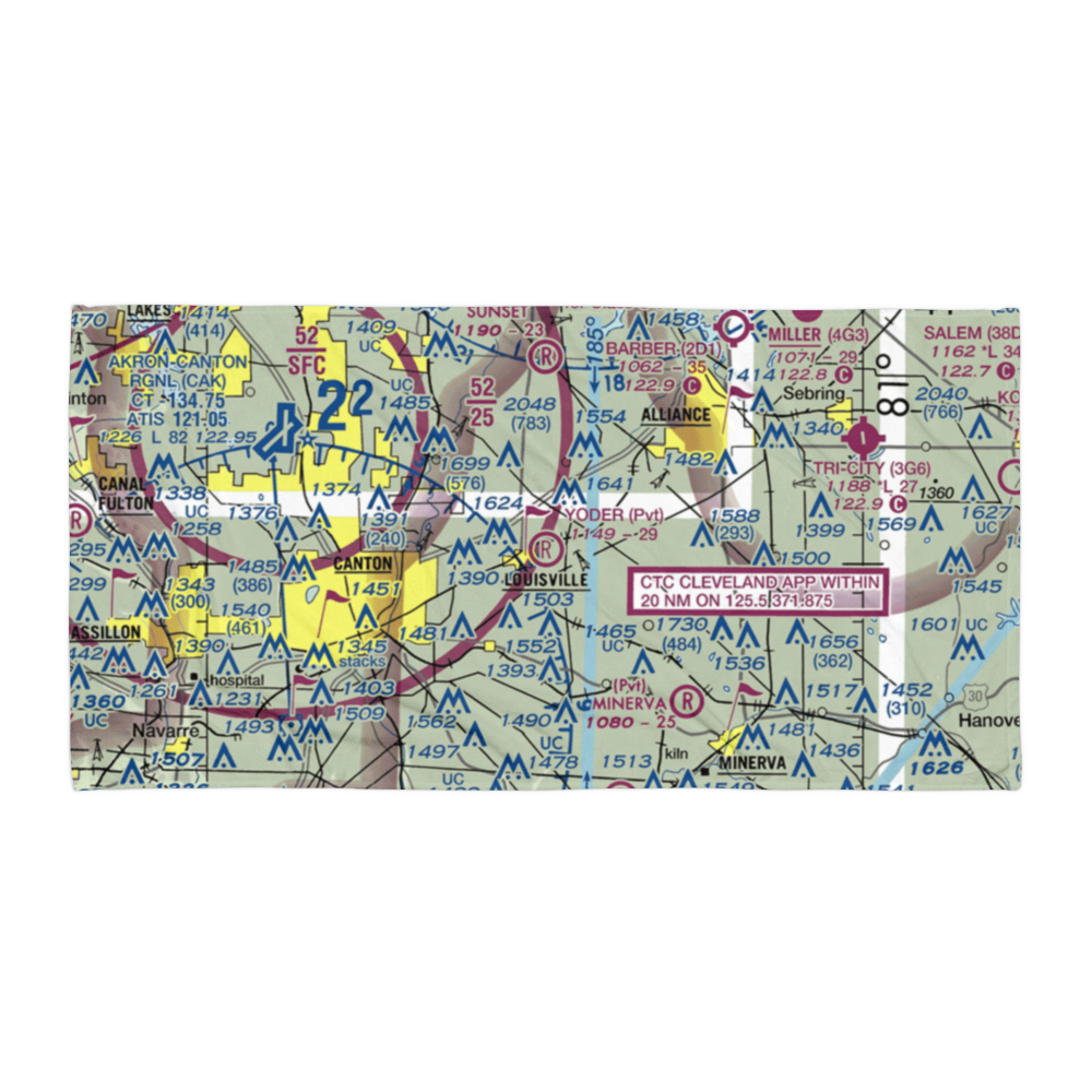 Yoder Airport (1OA7) VFR Sectional Towel 