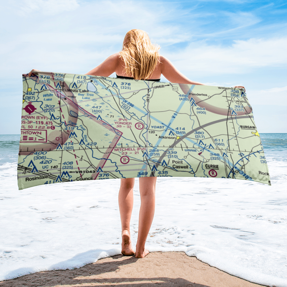 Yonder Airport (NC65) VFR Sectional Towel 