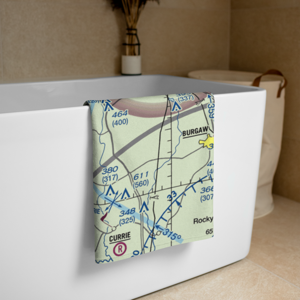 Yonder Airport (NC65) VFR Sectional Towel 