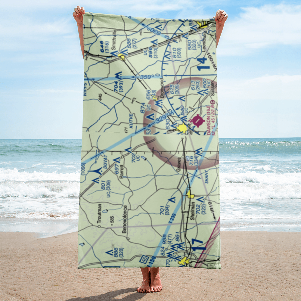 Young Field (9GA3) VFR Sectional Towel 