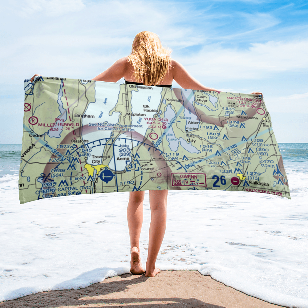 Yuba Airport (34U) VFR Sectional Towel 