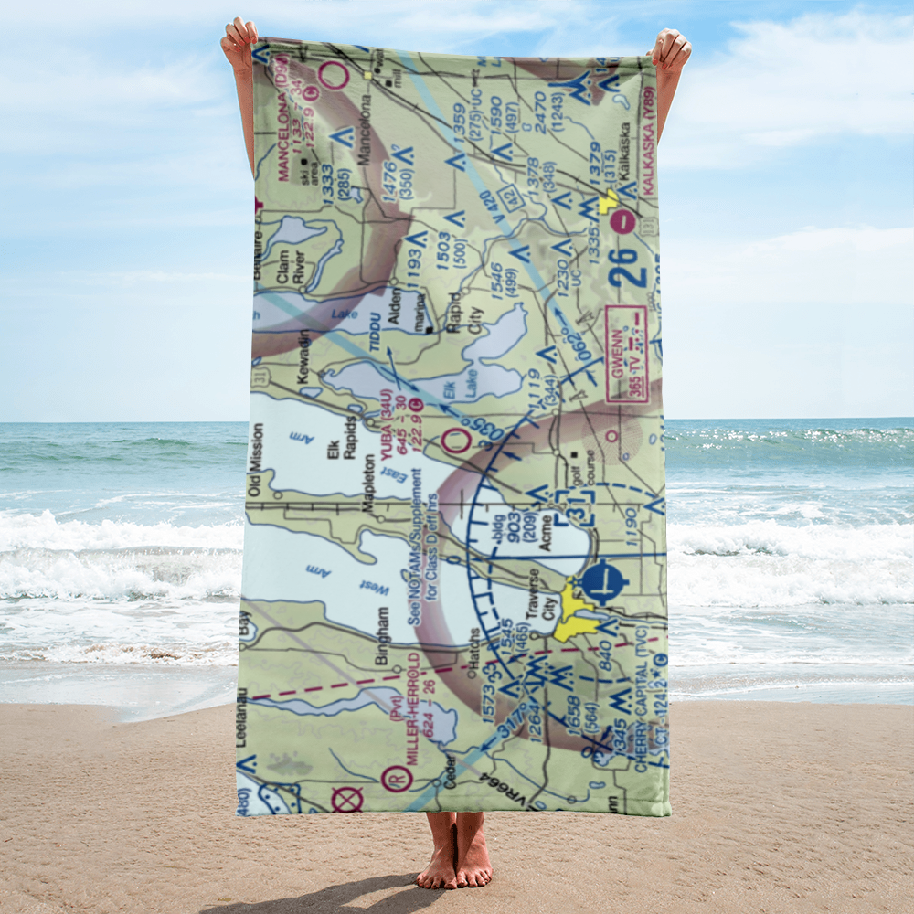 Yuba Airport (34U) VFR Sectional Towel 