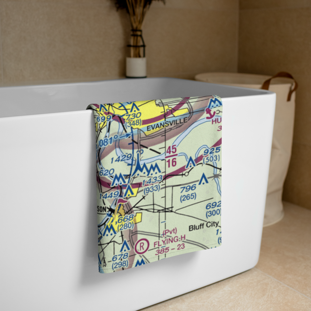 Zeller Elev County Airport (IN23) VFR Sectional Towel 