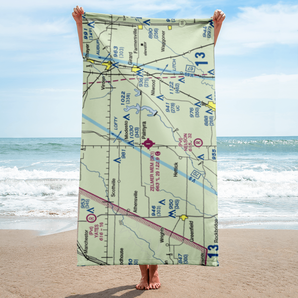 Zelmer Memorial Airpark Inc Airport (5K1) VFR Sectional Towel 