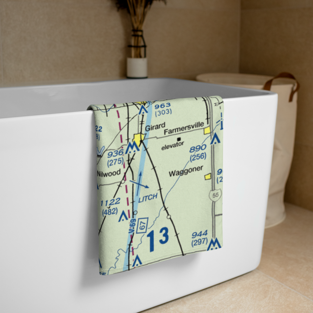 Zelmer Memorial Airpark Inc Airport (5K1) VFR Sectional Towel 