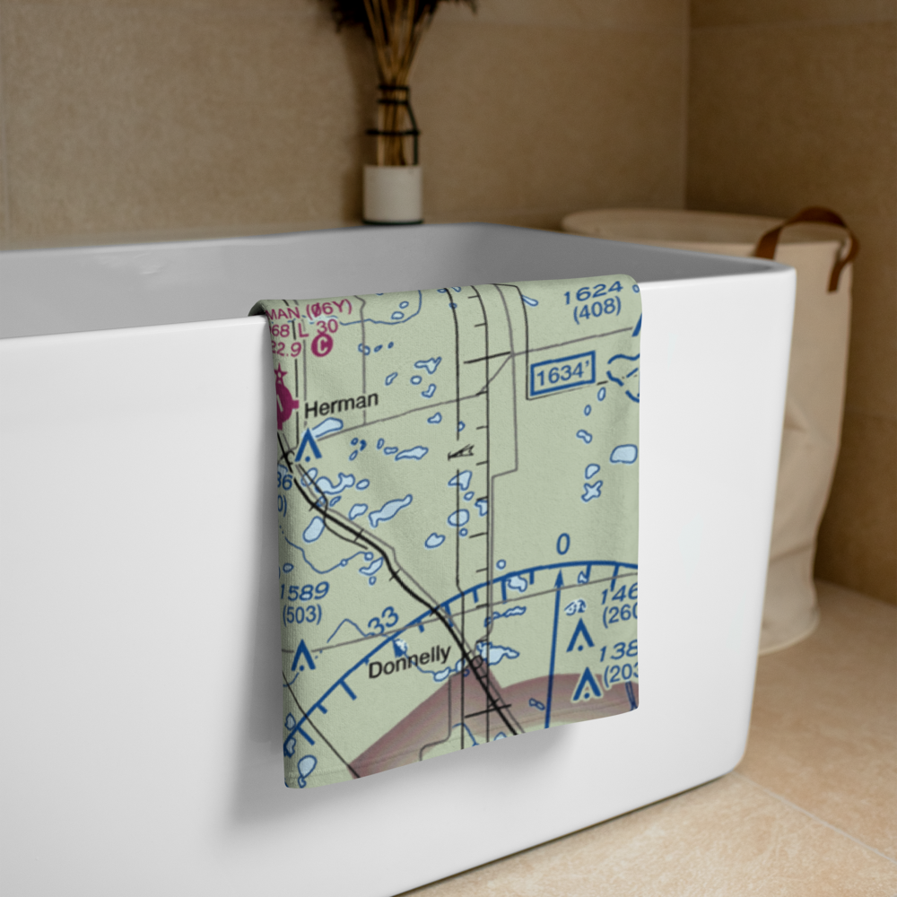 Zimmerman Airport (50MN) VFR Sectional Towel 