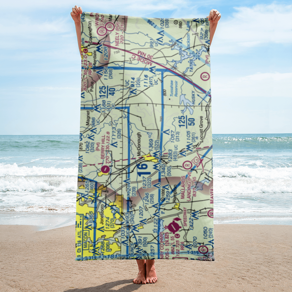 Zips Airport (63GA) VFR Sectional Towel 