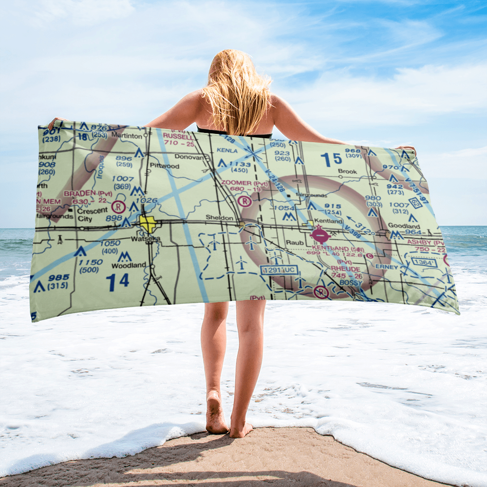 Zoomer Field (1LL8) VFR Sectional Towel 