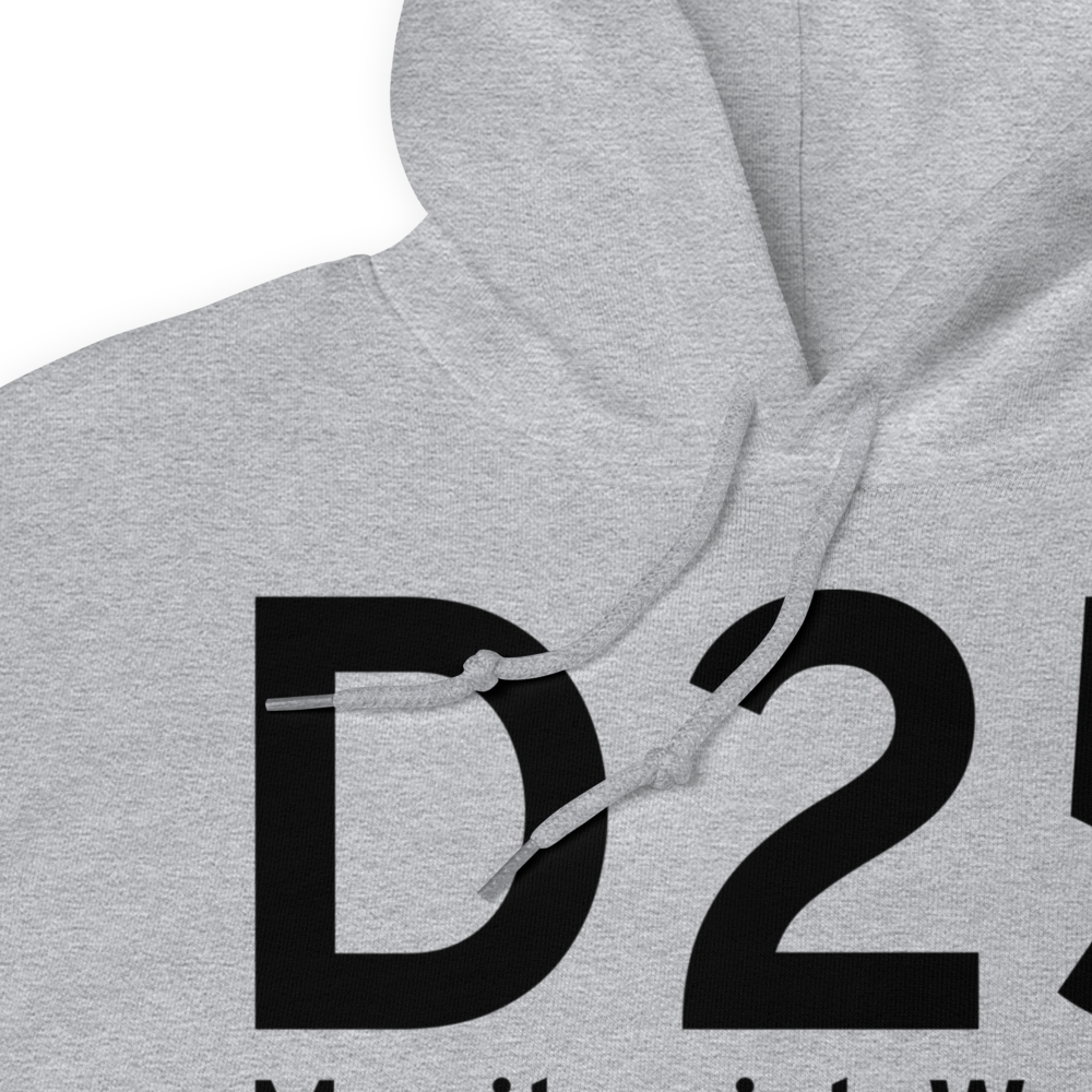 IATA Airport Code Template Hoodie Sweatshirt (black letters) 