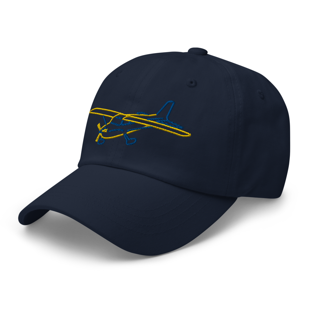 Cessna 172 Hat (blue and gold aircraft design) 