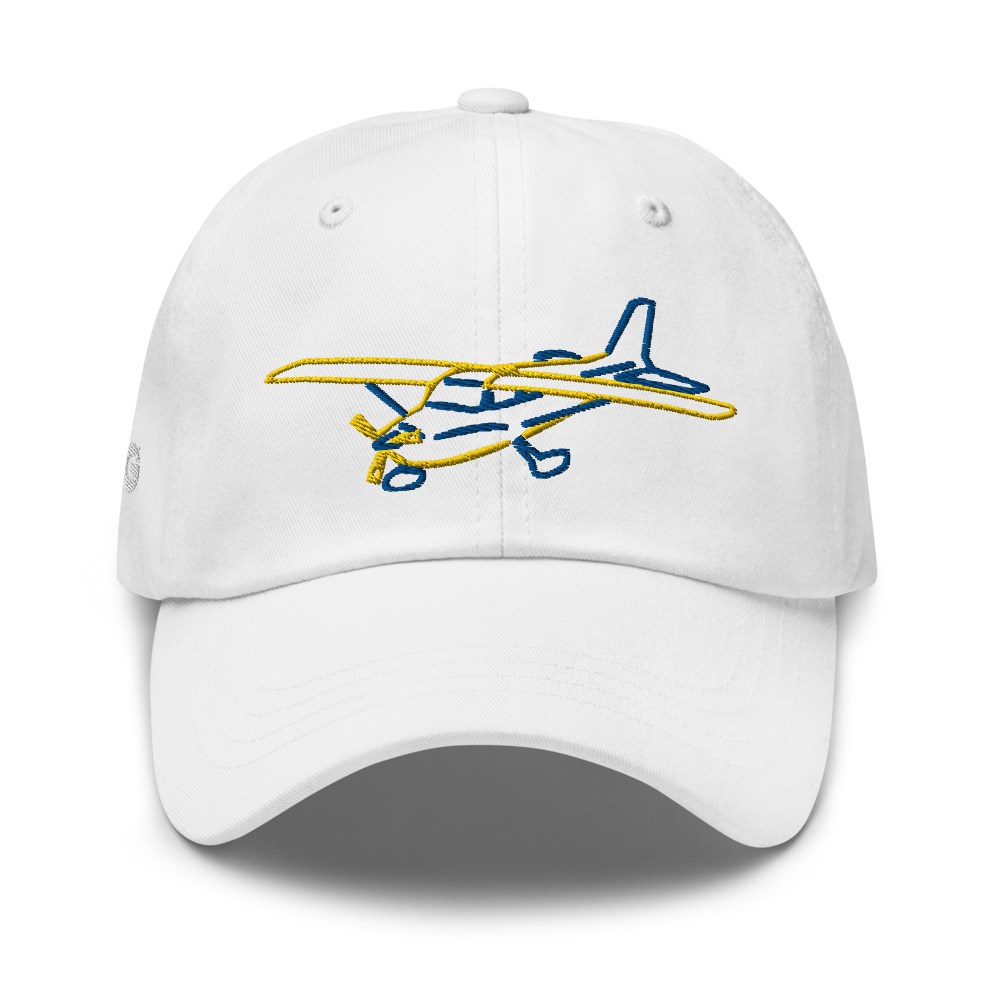 Cessna 172 Hat (blue and gold aircraft design) 