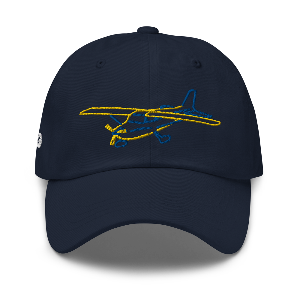 Cessna 172 Hat (blue and gold aircraft design) 