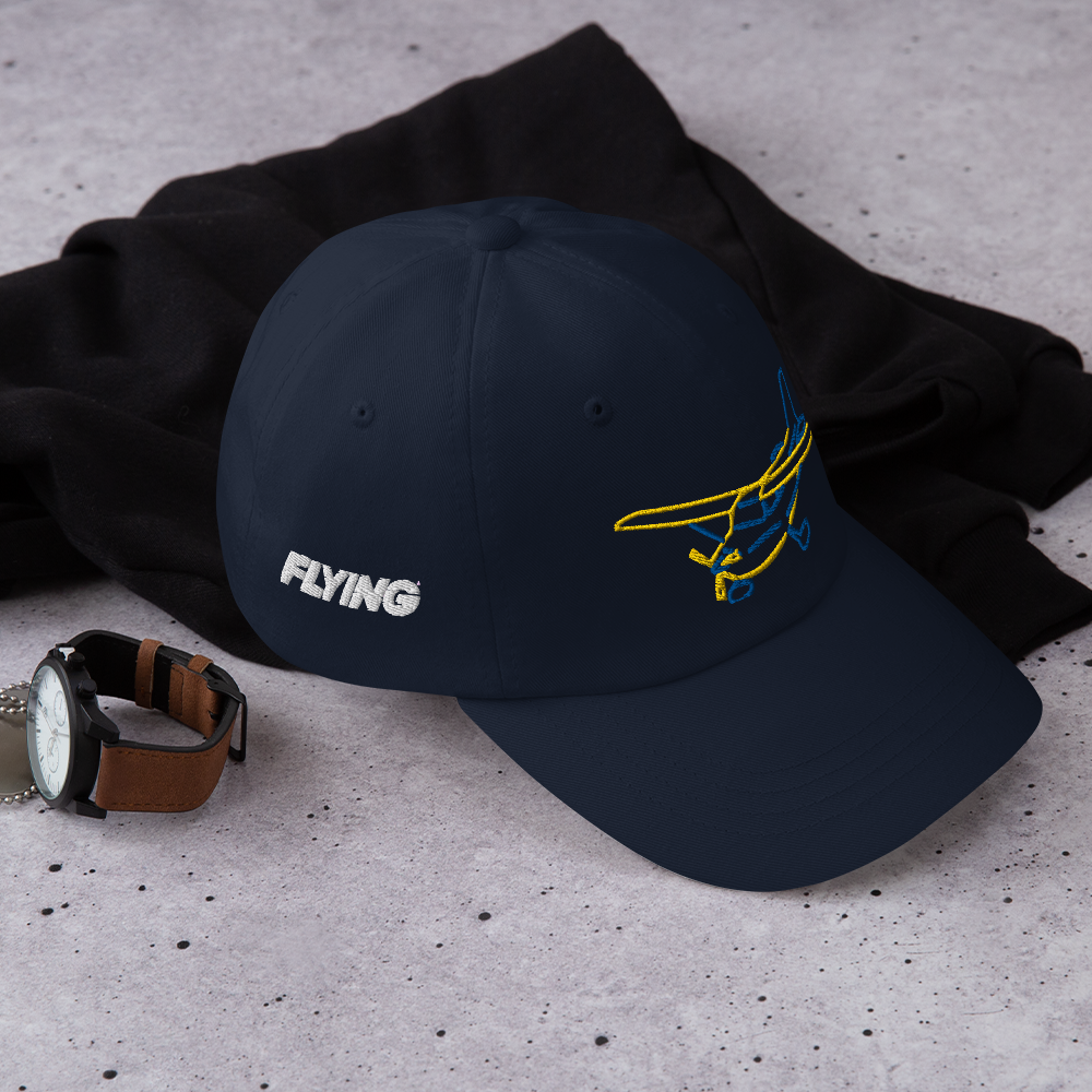 Cessna 172 Hat (blue and gold aircraft design) 