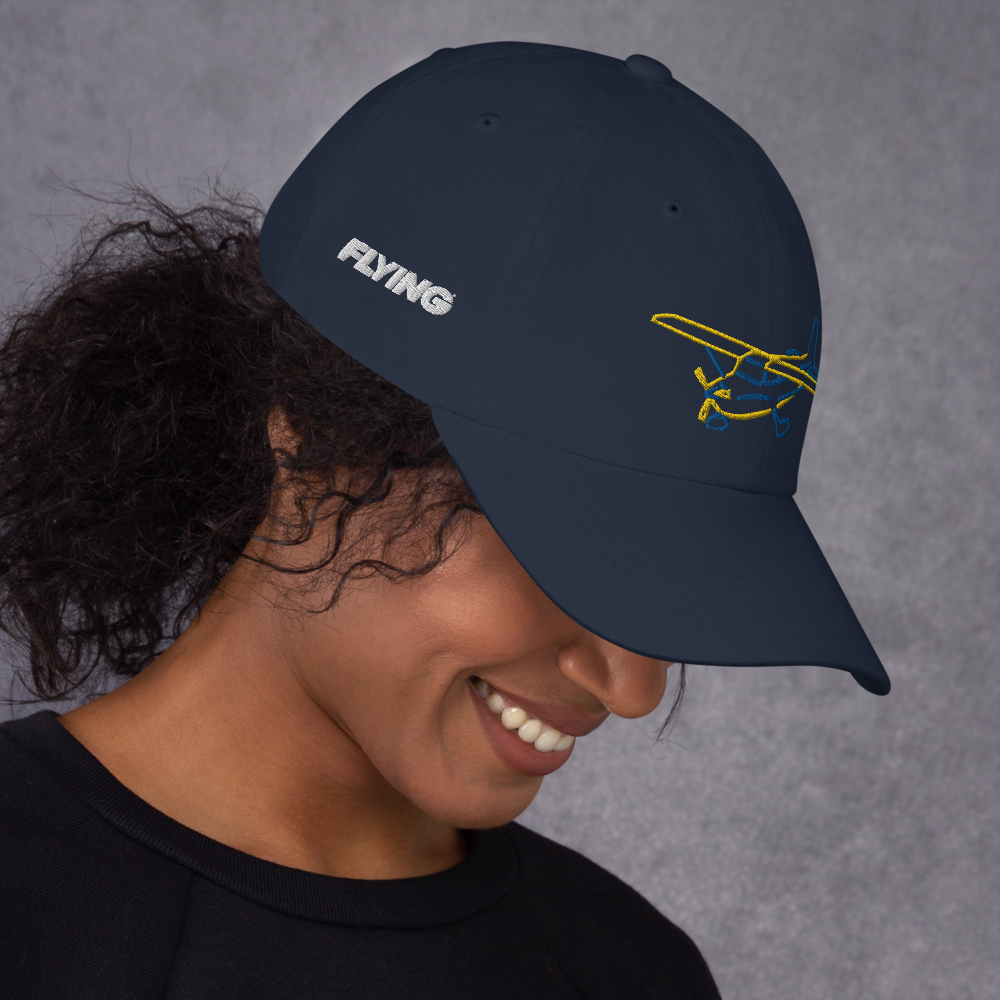 Cessna 172 Hat (blue and gold aircraft design) 