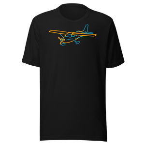 Cessna 172 T-Shirt (blue and orange aircraft outline)